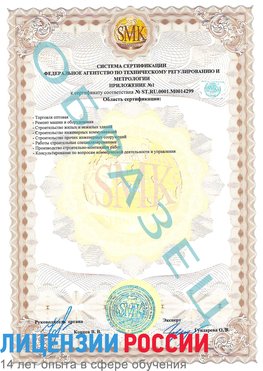 Образец сертификата соответствия (приложение) Пенза Сертификат ISO 14001